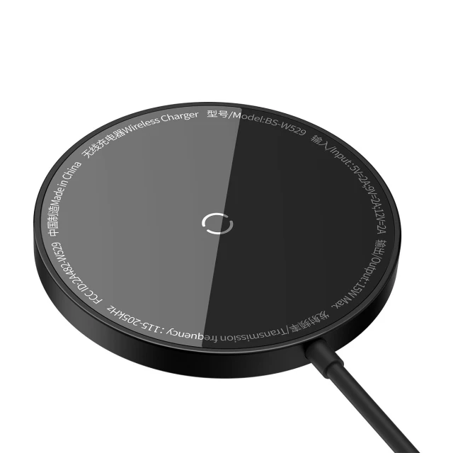 Бездротовий зарядний пристрій Baseus Simple Mini 3 15W Black with MagSafe (CCJJ040001)
