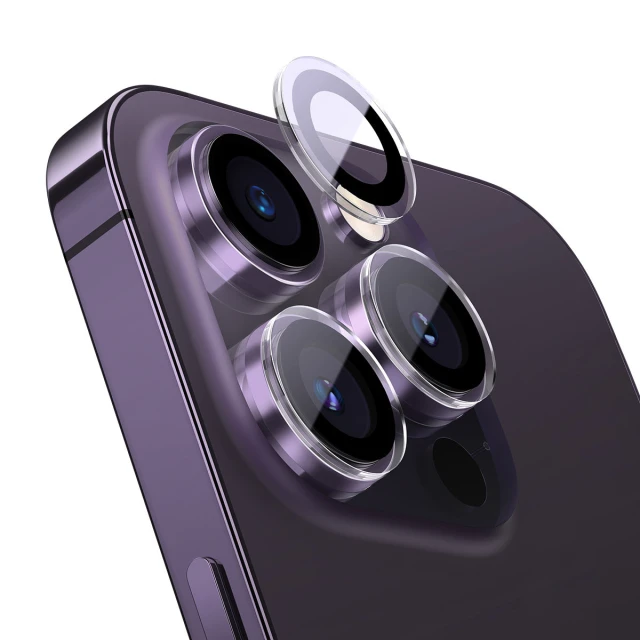 Захисне скло Baseus для камери iPhone 14 Pro | 14 Pro Max Glare Repelling Corning Glass Lens Protector with Mounting Kit Transparent (SGZT030102)