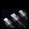 Кабель Baseus StarSpeed 3-in-1 USB-A to USB-C/Lightning/microUSB 1.2 m Black (CAXS000001)
