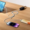Кабель Baseus StarSpeed 3-in-1 USB-A to USB-C/Lightning/microUSB 1.2 m Black (CAXS000001)