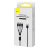 Кабель Baseus StarSpeed 3-in-1 USB-A to USB-C/Lightning/microUSB 1.2 m Black (CAXS000001)