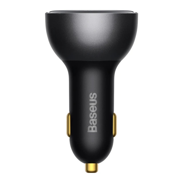 Автомобільний зарядний пристрій Baseus Digital Display Fast Charger USB-A/USB-C 140W with USB-C to USB-C Cable Black (CGZX070001)