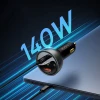 Автомобільний зарядний пристрій Baseus Digital Display Fast Charger USB-A/USB-C 140W with USB-C to USB-C Cable Black (CGZX070001)
