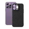 Чохол і захисне скло Baseus Synthetic Fiber для iPhone 14 Pro Max Black with MagSafe (ARQW000301)