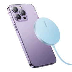 Бездротовий зарядний пристрій Baseus Simple Mini3 15W Blue with MagSafe (CCJJ040303)