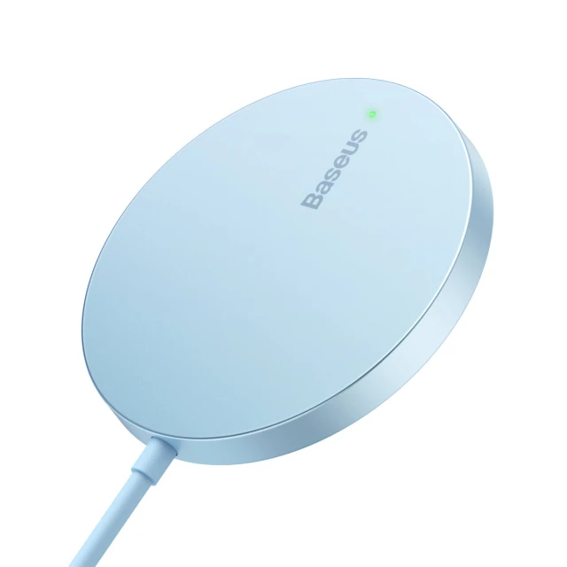 Бездротовий зарядний пристрій Baseus Simple Mini3 15W Blue with MagSafe (CCJJ040303)