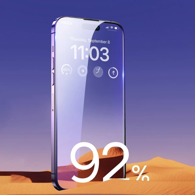 Захисне скло Baseus Tempered Glass 0.3mm with Speaker Cover для iPhone 14 Pro Transparent (2 Pack) (SGXT001302)