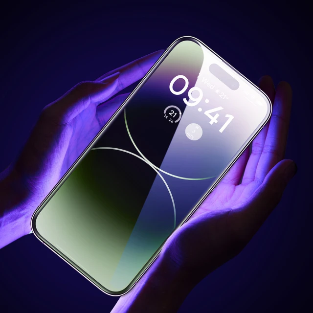 Захисне скло Baseus Anti-Blue 0.3mm with Speaker Cover для iPhone 14 Pro Transparent (SGXT001502)