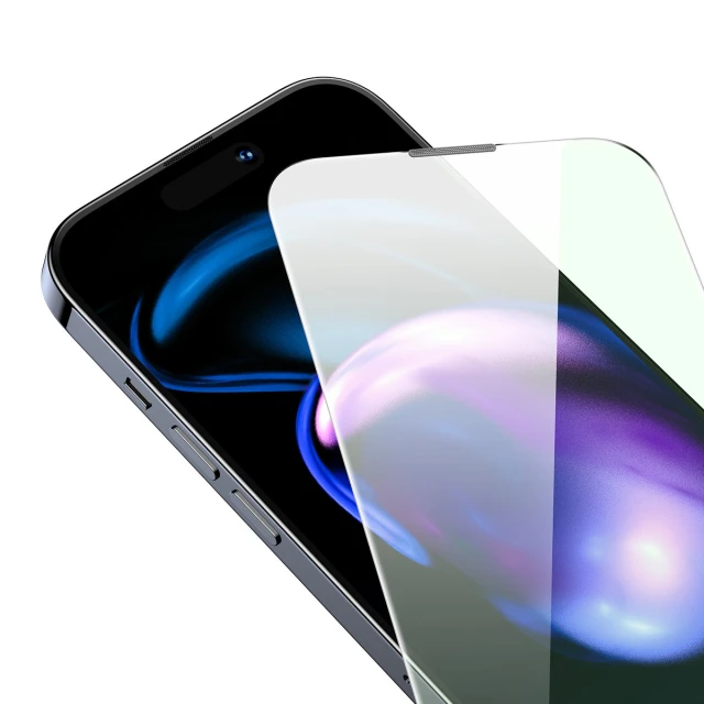 Захисне скло Baseus Anti-Blue 0.3mm with Speaker Cover для iPhone 14 Pro Transparent (SGXT001502)
