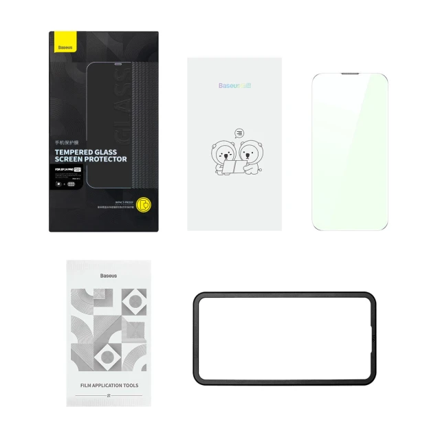 Захисне скло Baseus Anti-Blue 0.3mm with Speaker Cover для iPhone 14 Pro Transparent (SGXT001502)