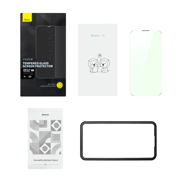 Захисне скло Baseus Anti-Blue 0.3mm with Speaker Cover для iPhone 14 Pro Max Transparent (SGXT001602)
