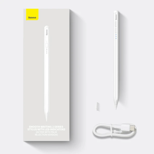 Стилус Baseus Smooth Writing 2 with LED Indicators Active для iPad White (SXBC060402)