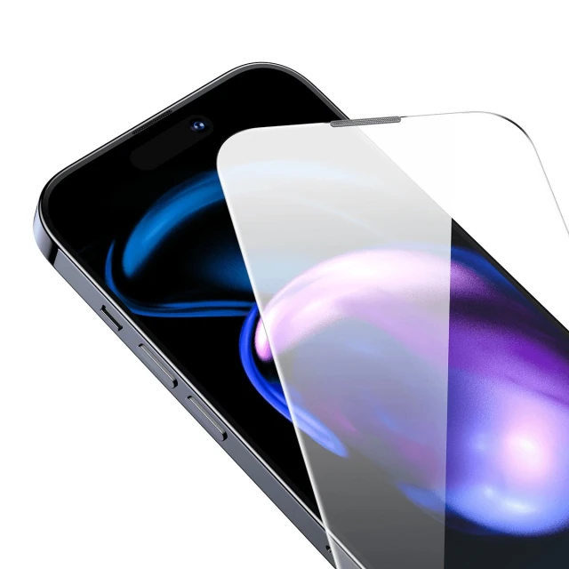 Захисне скло Baseus 0.4mm Corning HD Tempered Glass (with Speaker Cover & Dust Filter & Mounting Kit) для iPhone 14 Pro Transparent (SGKN030802)