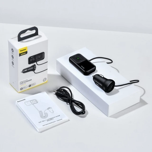 Автомобільний зарядний пристрій Baseus S-16 Car Bluetooth MP3 Player Black (CCMT000201)