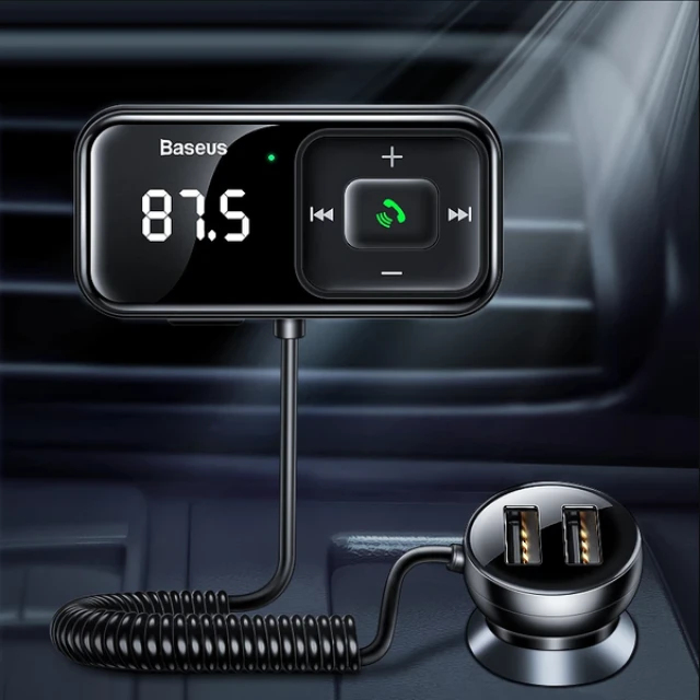 Автомобільний зарядний пристрій Baseus S-16 Car Bluetooth MP3 Player Black (CCMT000201)