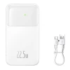 Портативний зарядний пристрій Baseus Comet with Built-In Lightning | USB-C Cable (USB-A to USB-C Cable) 10000 mAh 22.5W White (PPMD020002)