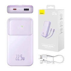Портативное зарядное устройство Baseus Comet with Built-In Lightning | USB-C Cable (USB-A to USB-C Cable) 10000 mAh 22.5W Purple (PPMD020005)