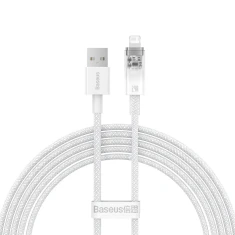 Кабель Baseus Explorer Series USB-A to Lightning 2.4A 2m White (CATS010102)