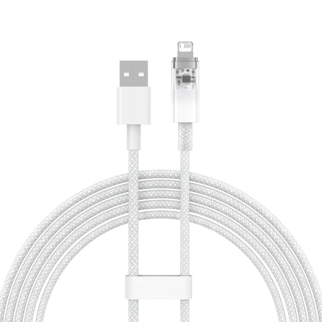 Кабель Baseus Explorer Series USB-A to Lightning 2.4A 2m White (CATS010102)