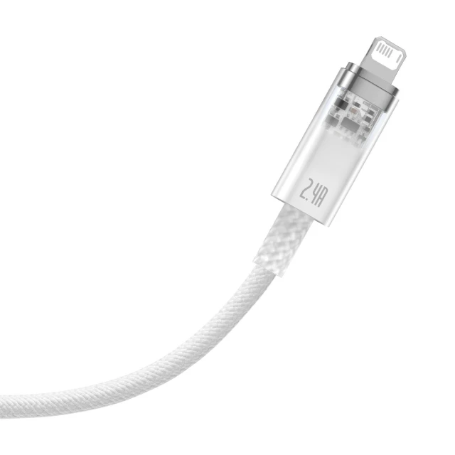Кабель Baseus Explorer Series USB-A to Lightning 2.4A 2m White (CATS010102)