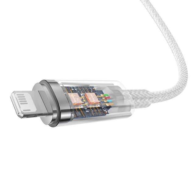 Кабель Baseus Explorer Series USB-A to Lightning 2.4A 2m White (CATS010102)