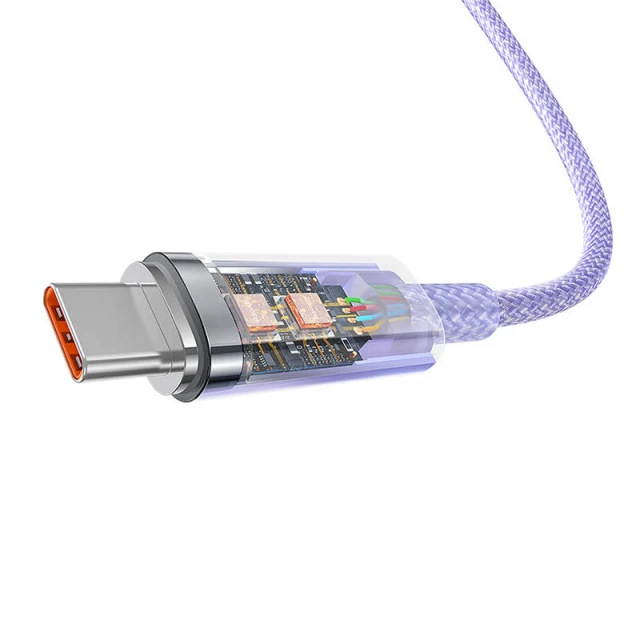 Кабель Baseus Explorer FC USB-A to USB-C 6A 1m Purple (CATS010405)