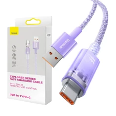 Кабель Baseus Explorer FC USB-A to USB-C 6A 1m Purple (CATS010405)