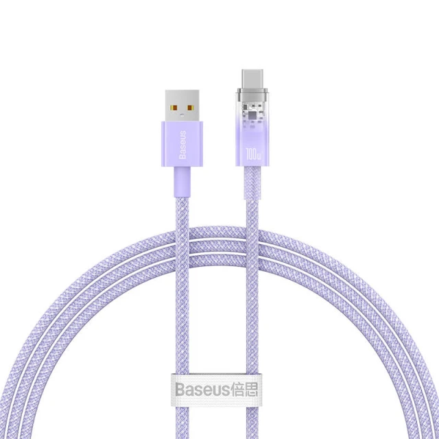 Кабель Baseus Explorer FC USB-A to USB-C 6A 1m Purple (CATS010405)