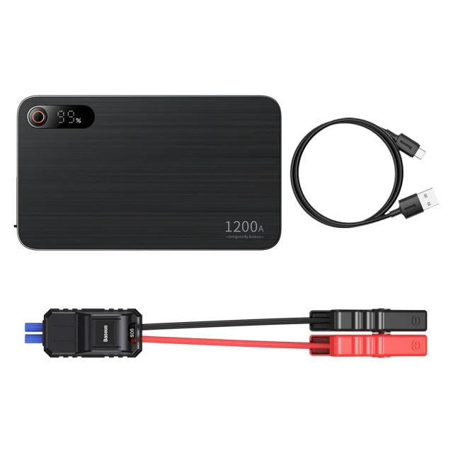 Пусковий зарядний пристрій для автомобіля Baseus Super Energy Pro+ Jump Starter 1200A Black (C00245700111-00)