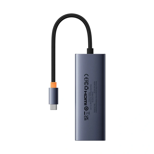 Hub Baseus UltraJoy 5-Port (HDMI 4K, 4xUSB 3.0) Gray (B00052809813-00)