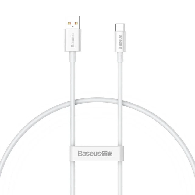 Кабель Baseus Superior USB-A to USB-C 100W 0.25m White (P10320102214-00)