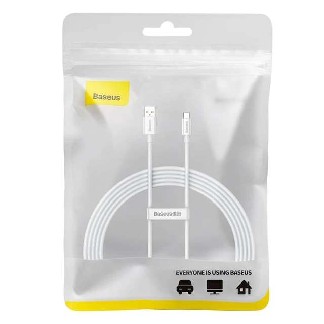 Кабель Baseus Superior USB-A to USB-C 100W 2m White (P10320102214-03)