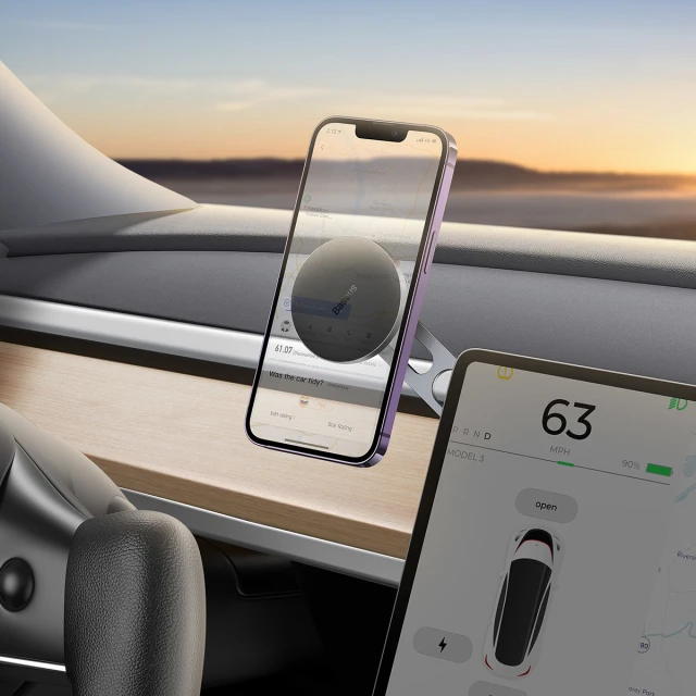 Автотримач Baseus T-Space Silver with MagSafe (C40151300S11-00)