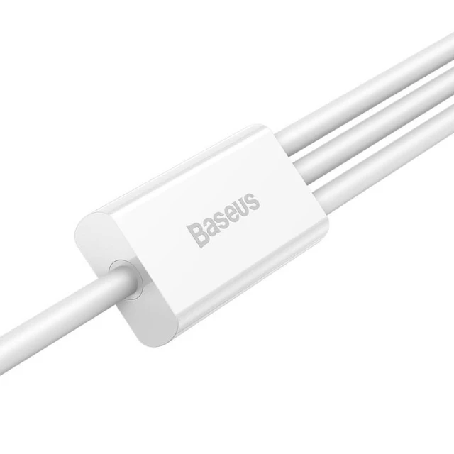 Кабель Baseus Superior Data USB-A to micro USB | Lightning | USB-C 3.5A 0.5m White (P10320105221-01)