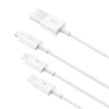 Кабель Baseus Superior Data USB-A to micro USB | Lightning | USB-C 3.5A 0.5m White (P10320105221-01)
