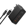 Мережевий зарядний пристрій Baseus GaN5 Pro 160W 2xUSB-C | USB-A with USB-C to USB-C Cable Black (P10110825113-00)