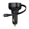 Автозарядка Baseus Enjoyment Pro 55W USB-A со сворачиваемым кабелем Lightning черная (6932172635763)