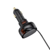 Автозарядка Baseus Enjoyment Pro 55W USB-A со сворачиваемым кабелем Lightning черная (6932172635763)