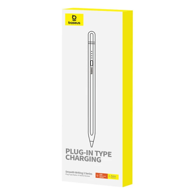 Стилус Baseus Smooth Writing Active with Plug-in Charging Lightning White (P80015806211-03)