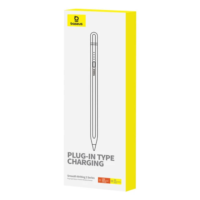 Стилус Baseus Smooth Writing Active with Wireless Charging Lightning White (P80015806211-02)