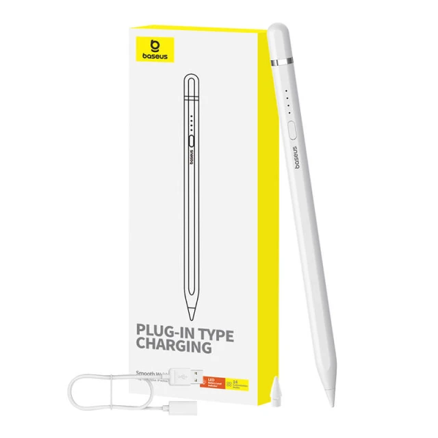 Стилус Baseus Smooth Writing Active with Wireless Charging Lightning White (P80015806211-02)