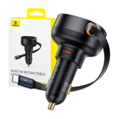 Автомобільний зарядний пристрій Baseus Enjoyment Pro USB-C with USB-C Cable 60W Black (C00057802111-01)
