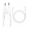 Сетевое зарядное устройство Baseus Cube 20W PD USB-C с кабелем Baseus Superior Lightning PD 20W 1m белое (6932172645786)
