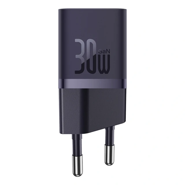 Мережевий зарядний пристрій Baseus GaN5 30W USB-C EU фіолетовий (6932172646233)