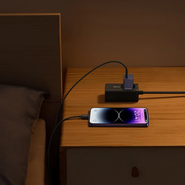 Мережевий зарядний пристрій Baseus GaN5 30W USB-C EU фіолетовий (6932172646233)