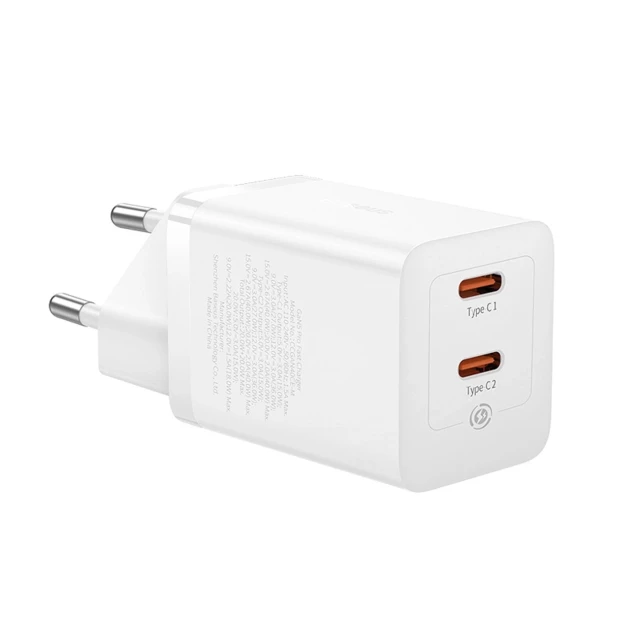 Мережевий зарядний пристрій Baseus GaN5 Pro 40W 2xUSB-C White (P10110804217-Z1)