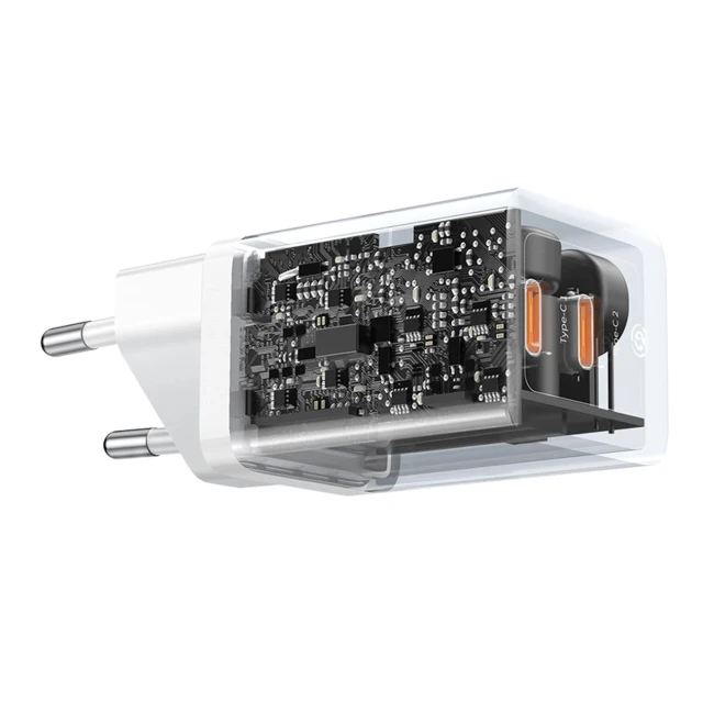 Мережевий зарядний пристрій Baseus GaN5 Pro 40W 2xUSB-C White (P10110804217-Z1)