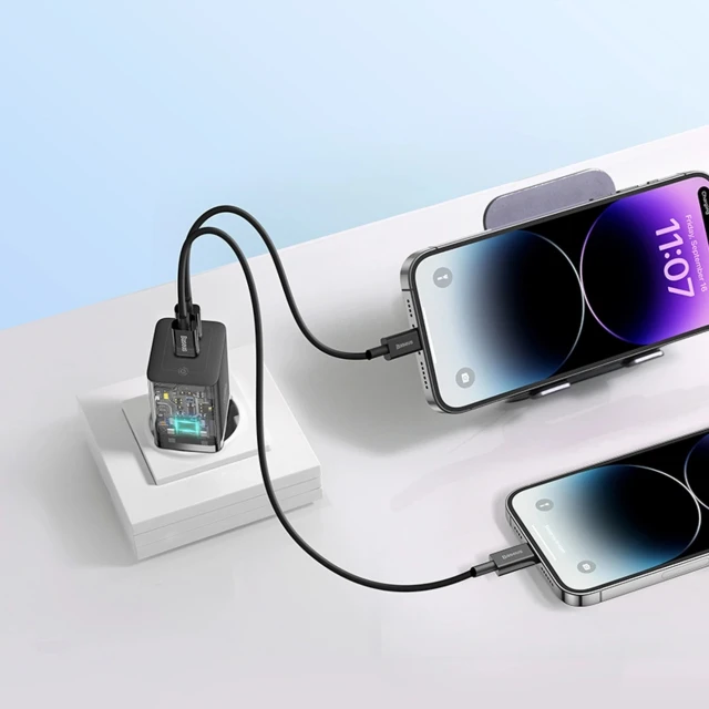 Сетевое зарядное устройство Baseus GaN5 Pro 40W 2xUSB-C Black (P10110804117-Z1)
