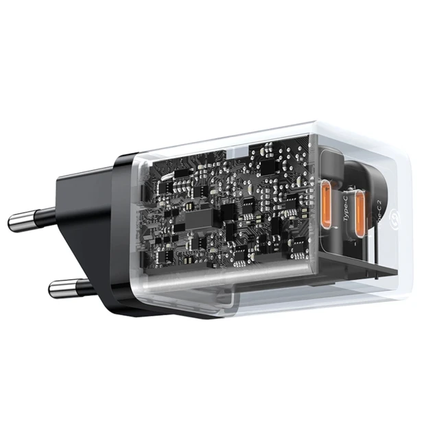 Сетевое зарядное устройство Baseus GaN5 Pro 40W 2xUSB-C Black (P10110804117-Z1)