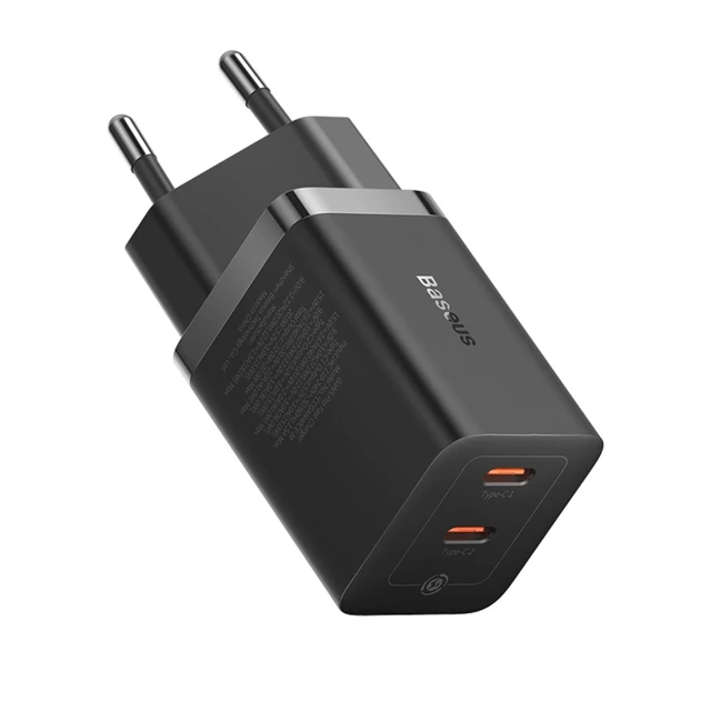 Сетевое зарядное устройство Baseus GaN5 Pro 40W 2xUSB-C Black (P10110804117-Z1)